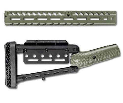 Il set Ranger Point M-LOK offre un handguard in alluminio 6061 robusto e leggero, con 24 slot M-LOK e un calcio regolabile per prestazioni di tiro ottimali.